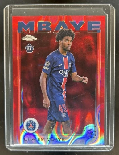 Ibrahim Mbaye 2024 Topps Chrome Red Lava Refractor /5
