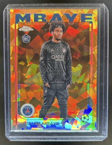 Ibrahim Mbaye 2024 Topps Chrome Sapphire Orange Variant /25