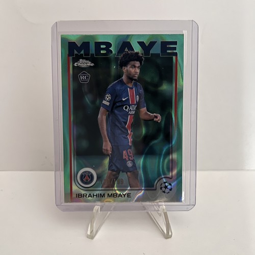 Ibrahim Mbaye 2024 Topps Chrome UEFA Aqua Refractor /199