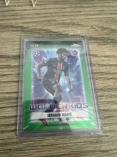 Ibrahim Mbaye 2024 Topps Chrome UEFA Green /99