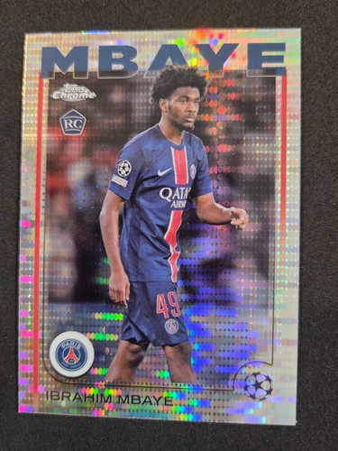 Ibrahim Mbaye 2024 Topps Chrome UEFA Pulsar Refractor