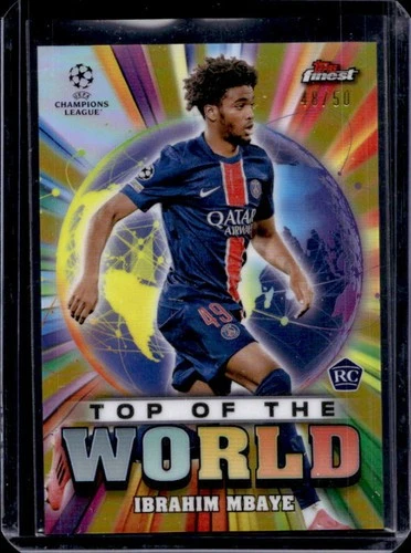 Ibrahim Mbaye 2024 Topps Finest Gold Refractor /50