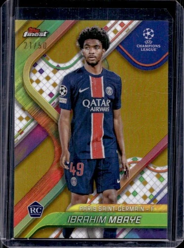 Ibrahim Mbaye 2024 Topps Finest Gold Refractor /50