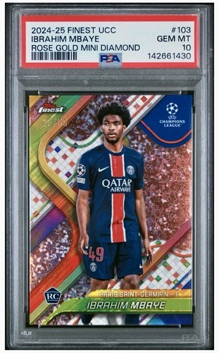 Ibrahim Mbaye 2024 Topps Finest Rose Gold /50