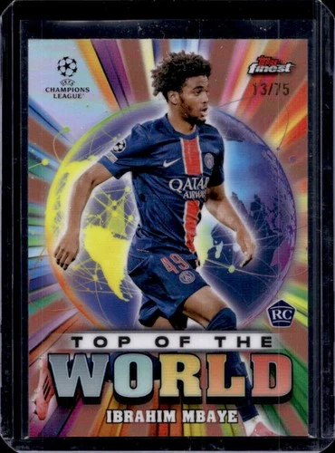 Ibrahim Mbaye 2024 Topps Finest Rose Gold Refractor /75