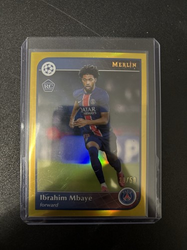 Ibrahim Mbaye 2024 Topps Merlin Chrome Gold /50