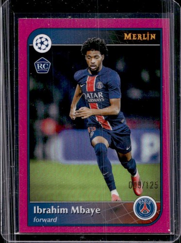 Ibrahim Mbaye 2024 Topps Merlin Chrome Magenta Refractor /125