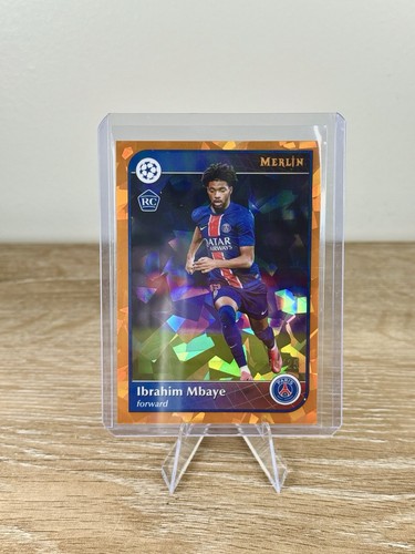 Ibrahim Mbaye 2024 Topps Merlin Chrome Orange Atomic /25