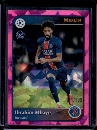 Ibrahim Mbaye 2024 Topps Merlin Chrome Pink Atomic Refractor /199