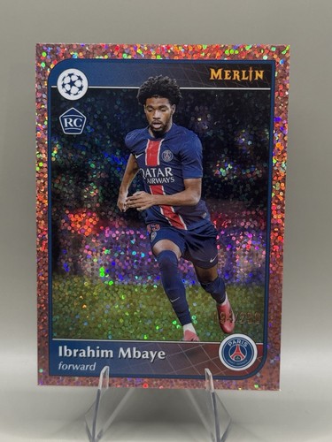 Ibrahim Mbaye 2024 Topps Merlin Chrome Rose Gold Speckle Refractor /250