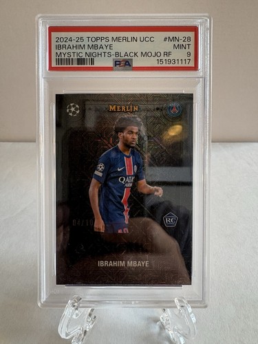 Ibrahim Mbaye 2024 Topps Merlin Chrome UCC Black Refractor /10