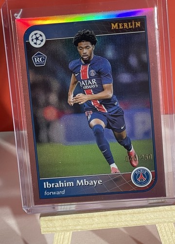 Ibrahim Mbaye 2025 Topps Merlin UEFA Club Pink Refractor /250