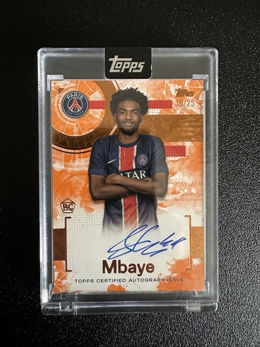 Ibrahim Mbaye 2024 Topps PSG Exhibition Orange /25