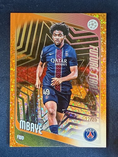 Ibrahim Mbaye 2026 Topps UEFA UCC Orange Raindrops /25