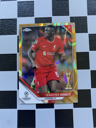 Ibrahima Konate 2021 Topps Chrome UCL Gold Lava