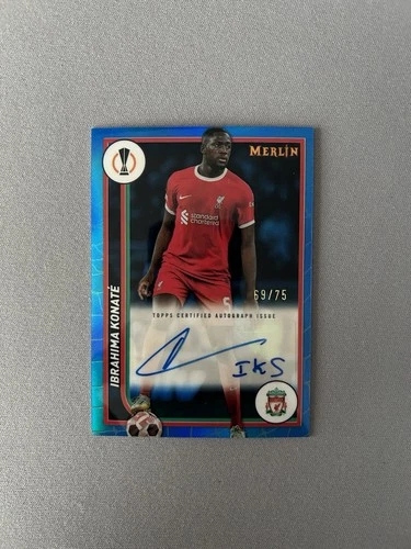 Ibrahima Konate 2023 Topps Merlin Chrome Blue Refractor /75