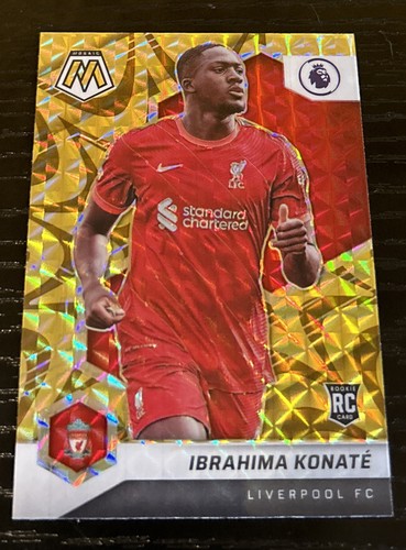 Ibrahima Konate 2021 Panini Mosaic Gold Reactive Prizm