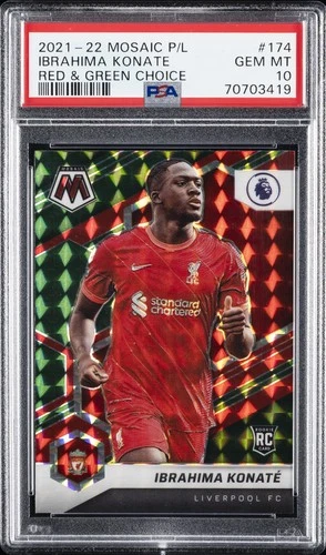 Ibrahima Konate 2021 Panini Mosaic Red & Green Choice