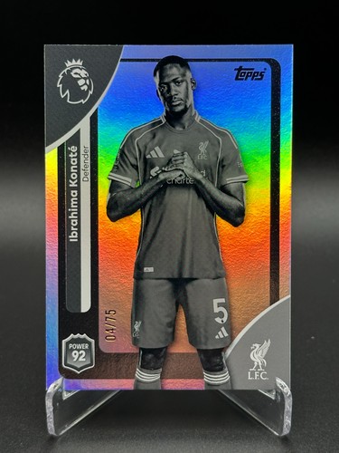 Ibrahima Konate 2025 Topps Premier League Blanco y Negro /75