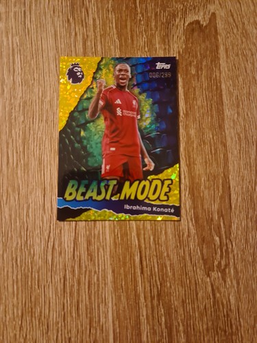 Ibrahima Konate 2025 Topps Premier League Yellow Holo /299