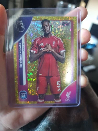 Ibrahima Konate 2025 Topps Premier League Yellow Sparkle /299