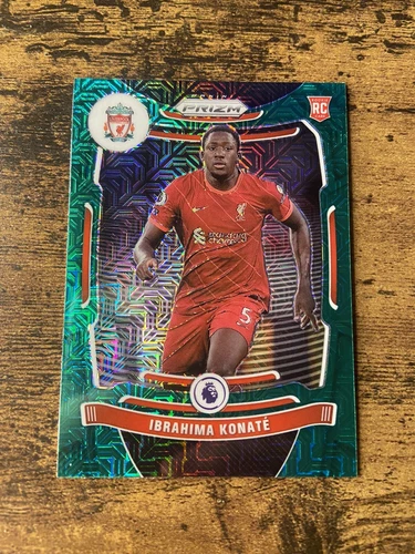 Ibrahima Konate 2022 Panini Prizm Premier League Green Mojo