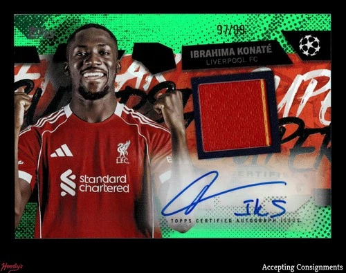 Ibrahima Konate 2025 Topps UEFA Club Green Foil /99