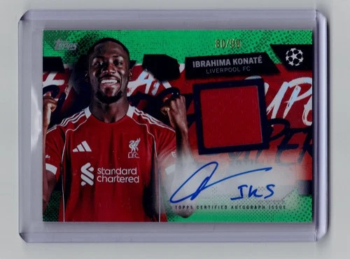 Ibrahima Konate 2025 Topps UEFA Club Superstar Green Foil /99