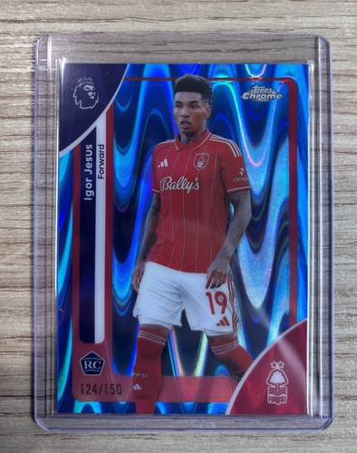 Igor Jesus 2026 Topps Chrome Premier League RayWave Blue /150