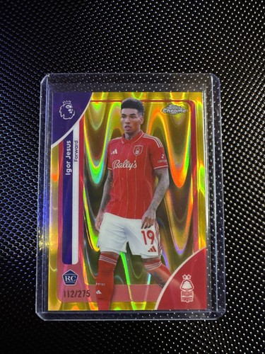 Igor Jesus 2026 Topps Chrome Premier League RayWave Yellow /275