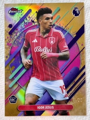 Igor Jesus 2025 Topps Finest Gold Refractor /20