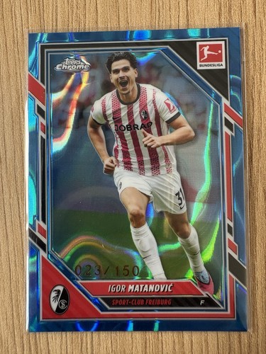Igor Matanovic 2025 Topps Chrome Bundesliga Blue Lava /150
