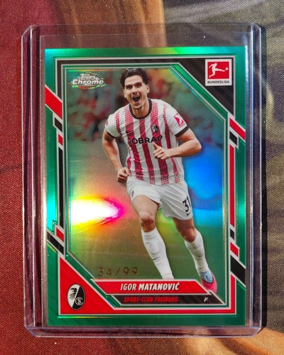 Igor Matanovic 2025 Topps Chrome Bundesliga Green /99