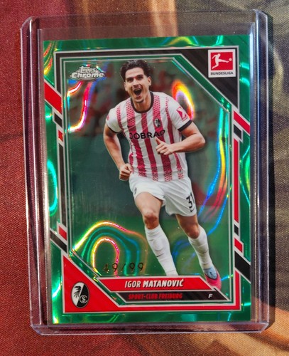 Igor Matanovic 2025 Topps Chrome Bundesliga Green Lava /99