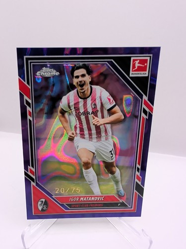Igor Matanovic 2025 Topps Chrome Bundesliga Purple Lava /75