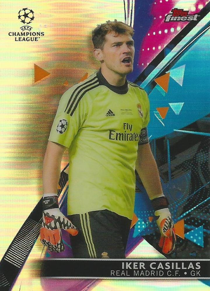 Iker Casillas 2021 Topps Finest UEFA 109