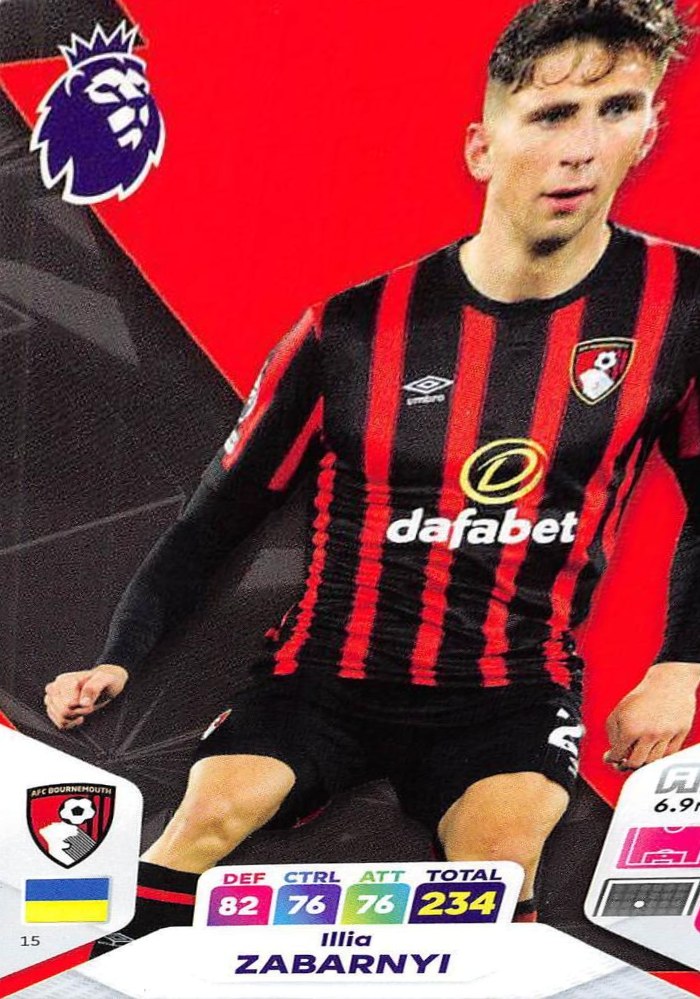 Illia Zabarnyi 2024 Panini Adrenalyn XL Premier League Plus