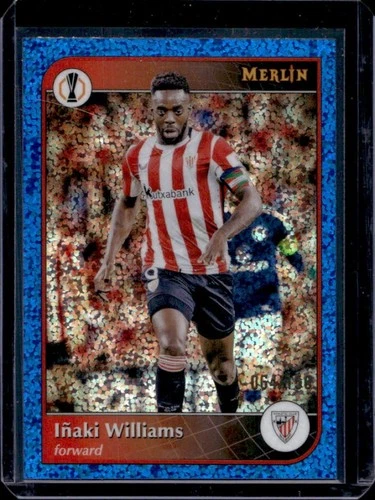Inaki Williams 2024 Topps Merlin Chrome Blue Speckle Refractor /150