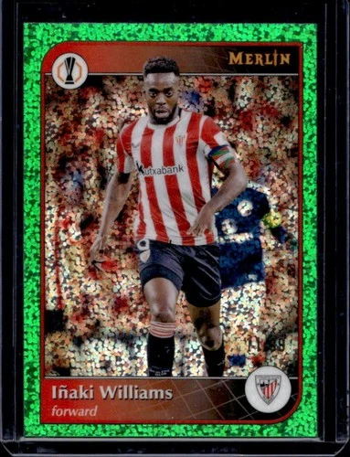 Inaki Williams 2024 Topps Merlin Chrome Green Speckle Refractor /99