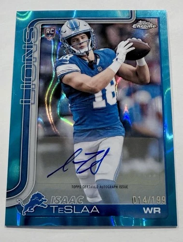 Isaac TeSlaa 2025 Topps Chrome Aqua Lava /199