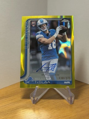 Isaac Teslaa 2025 Topps Cromo Fútbol Amarillo Lava Refractor /275