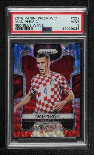 Ivan Perisic 2018 Panini Prizm World Cup Red & Blue Wave