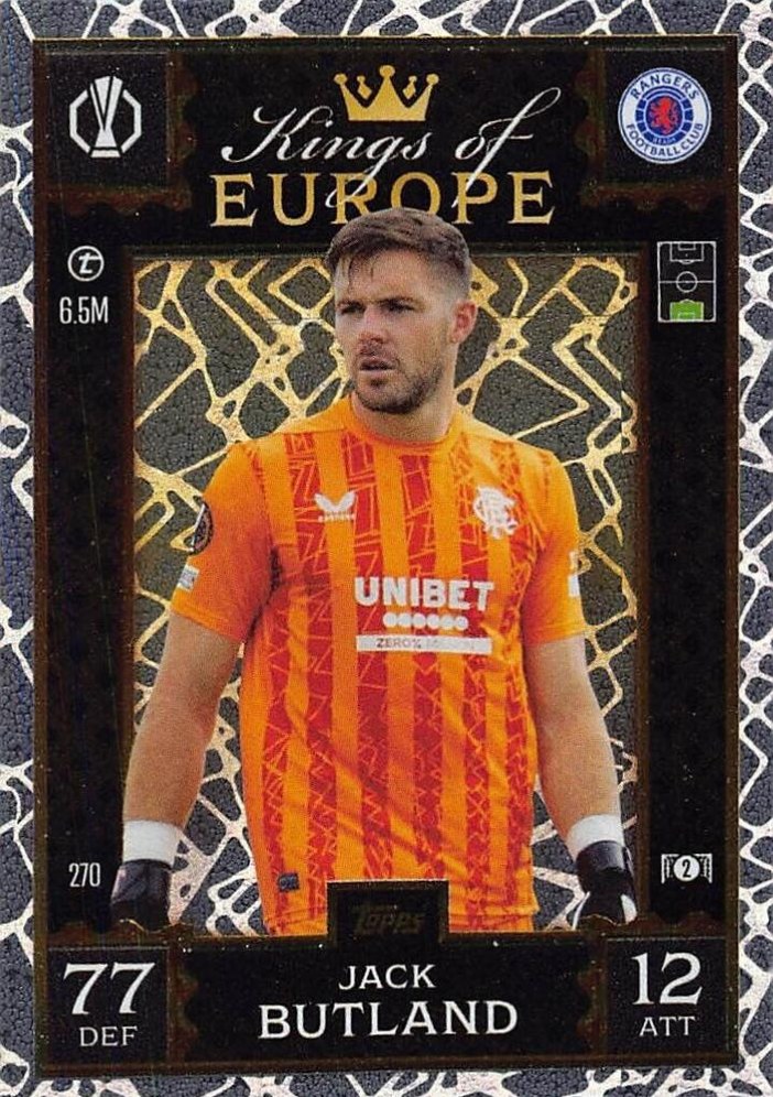 Jack Butland 2024 Topps Match Attax UEFA Club Competitions Extra