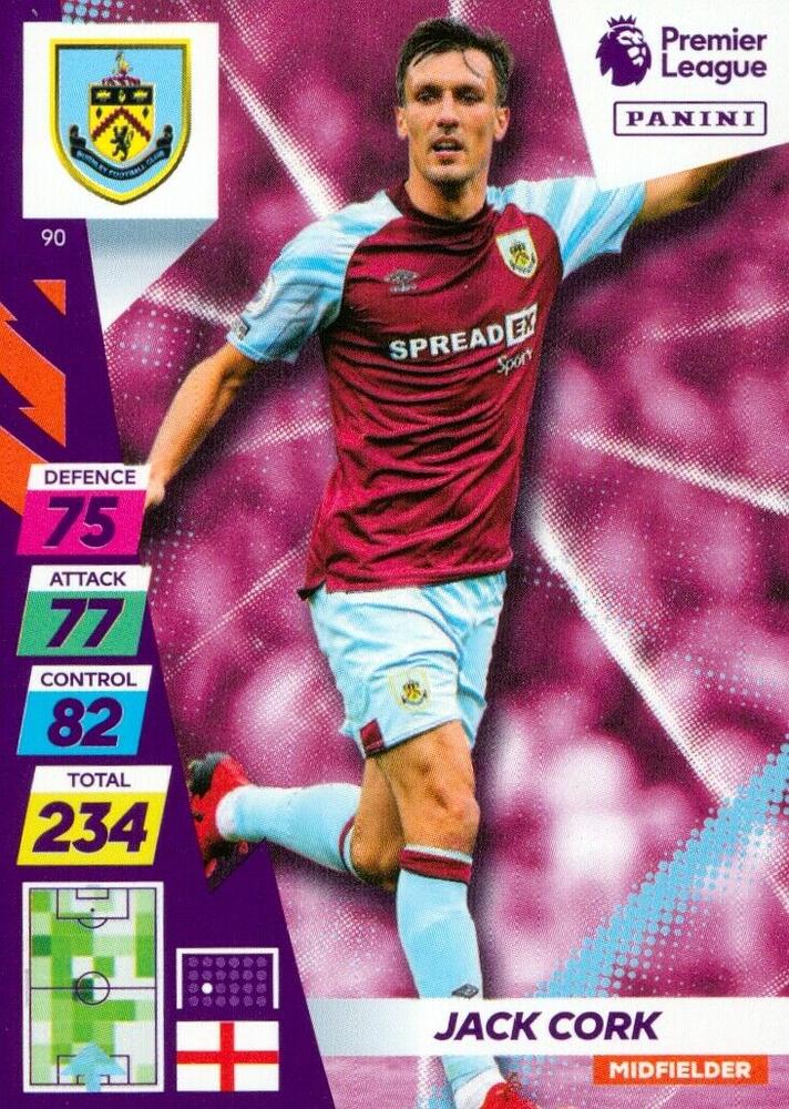 Jack Cork 2021 Panini Adrenalyn XL Premier League Plus