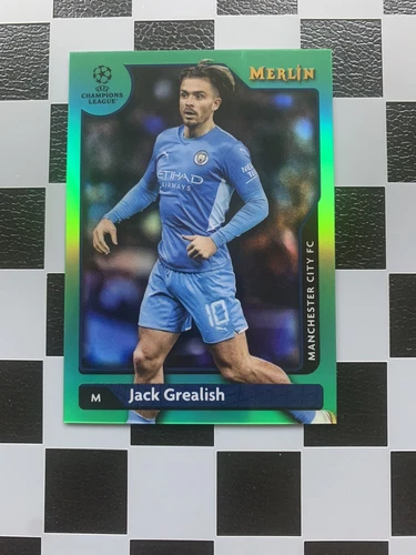 Jack Grealish 2021 Topps Merlin Chrome Green /99