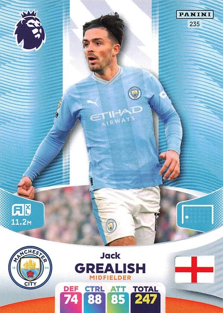 Jack Grealish 2024 Panini Adrenalyn XL Premier League