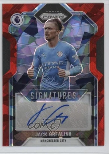 Jack Grealish 2022 Panini Prizm Premier League Red Ice