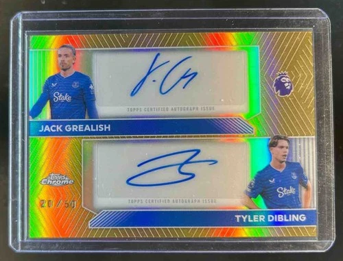 Jack Grealish / Tyler Dibling 2026 Topps Chrome Premier League Gold /50