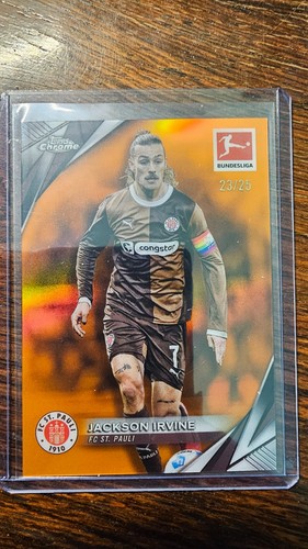 Jackson Irvine 2025 Topps Chrome Orange /25
