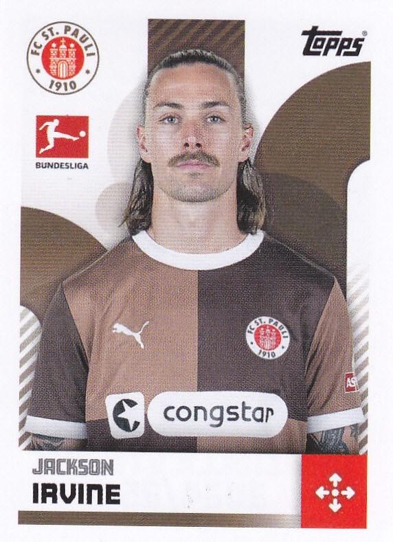 Jackson Irvine 2024 Topps Bundesliga Stickers